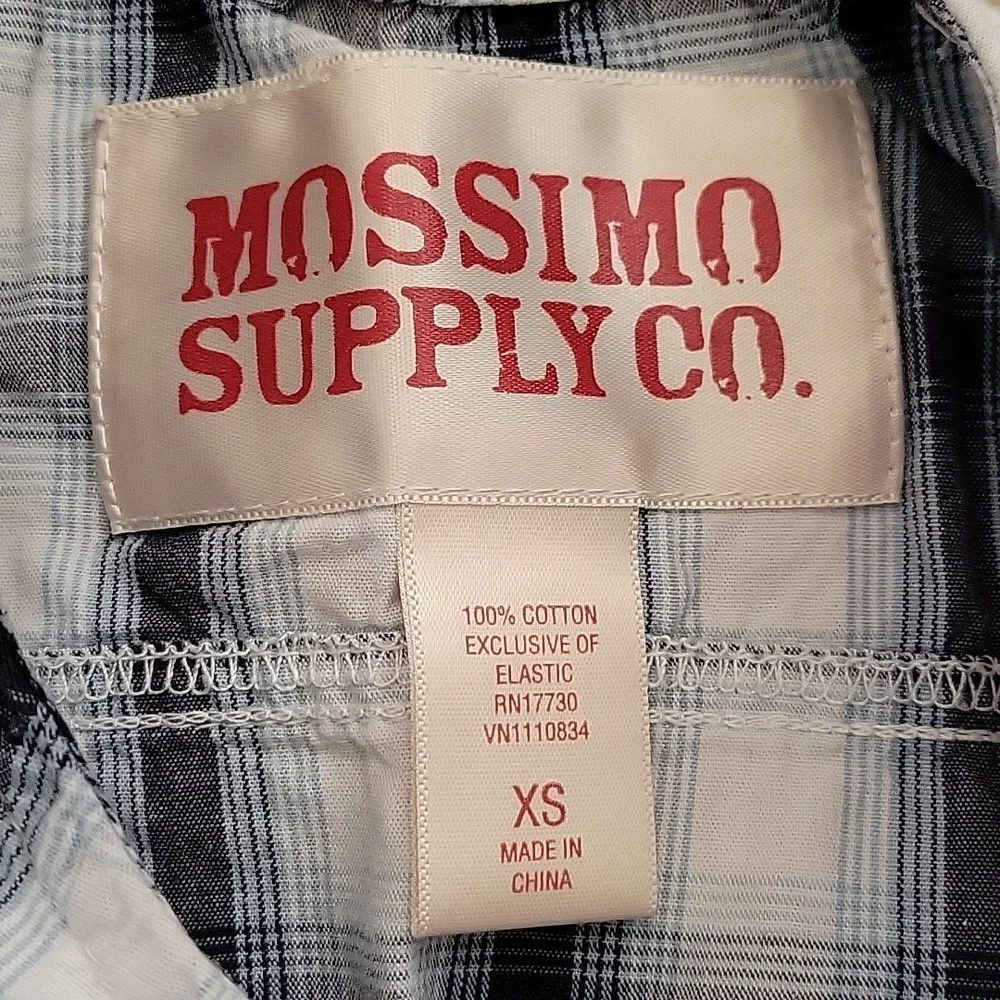 *3/$15* Mossimo Supply Co. Blue and White Plaid Long Shirt Dress Girls Size XS